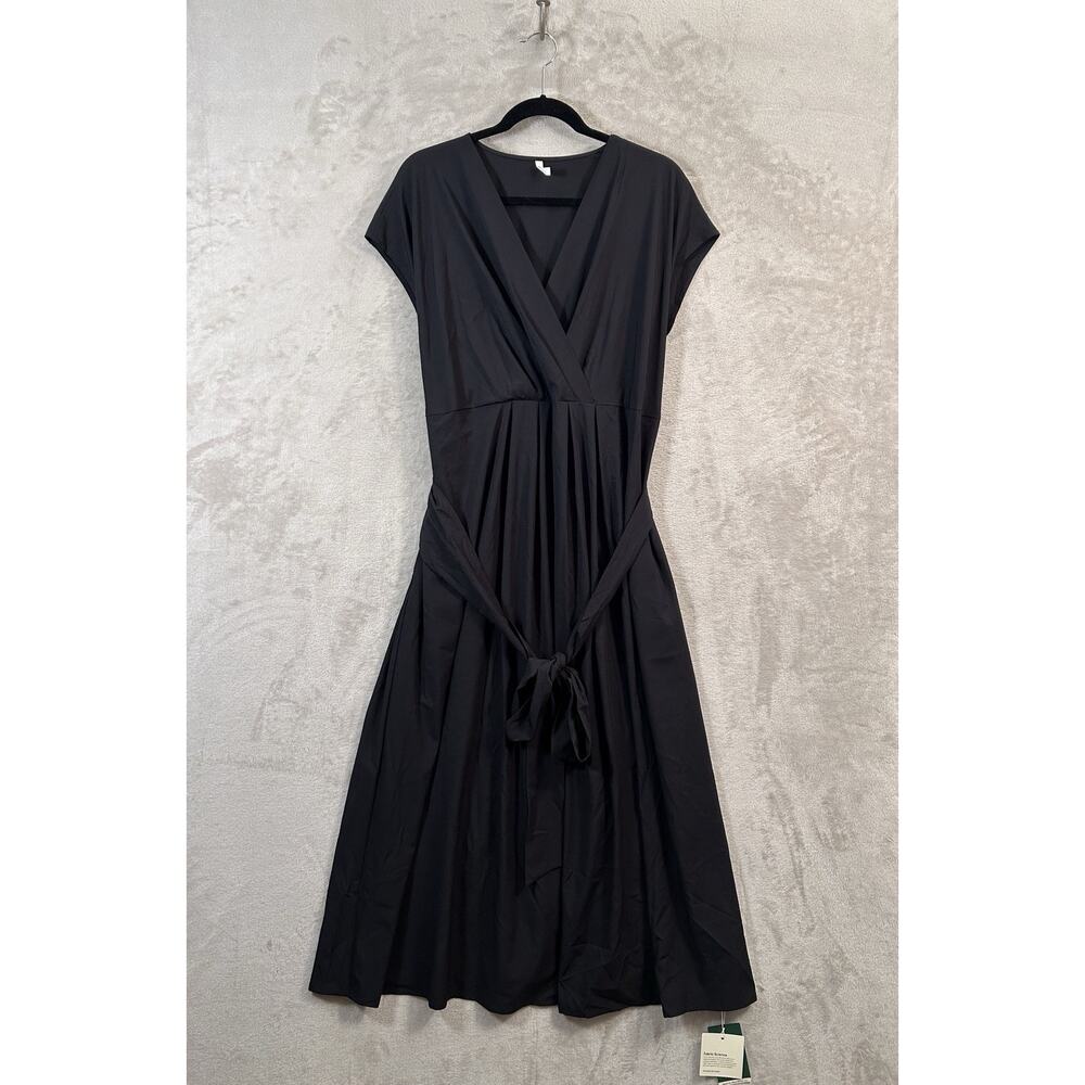 Halara Breezeful Faux Wrap V-Neck Dress Size 1X Pockets Vacation Workleisure